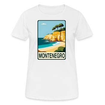 Monténégro - T-shirt respirant Femme - blanc - Devant - AI Model Female 172 dark (172cm)