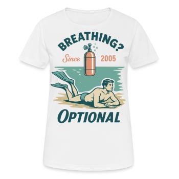 Breathing Optional Diver Ocean Sea - Women's Breathable T-Shirt - white - Front - AI Model Female 172 dark (172cm)
