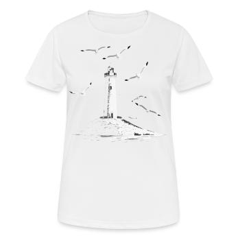 Phare Seagull Harbor Moin Sea Lake - T-shirt respirant Femme - blanc - Devant - AI Model Female 172 dark (172cm)