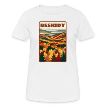 Beskides Pologne - T-shirt respirant Femme - blanc - Devant - AI Model Female 172 dark (172cm)
