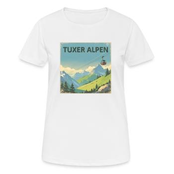 Tuxer Alpen Tirol - Frauen T-Shirt atmungsaktiv - Weiß - Vorne - AI Model Female 172 dark (172cm)