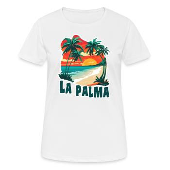 La Palma Kanaren - Frauen T-Shirt atmungsaktiv - Weiß - Vorne - AI Model Female 172 dark (172cm)
