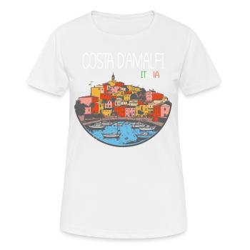 Amalfi Küste Italien - Frauen T-Shirt atmungsaktiv - Weiß - Vorne - AI Model Female 172 dark (172cm)