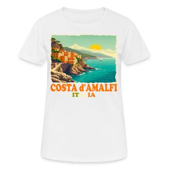 Amalfi Küste Italien - Frauen T-Shirt atmungsaktiv - Weiß - Vorne - AI Model Female 172 dark (172cm)