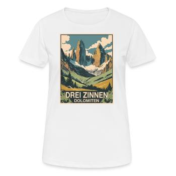 Three Peaks Dolomites - Women's Breathable T-Shirt - white - Front - AI Model Female 172 dark (172cm)
