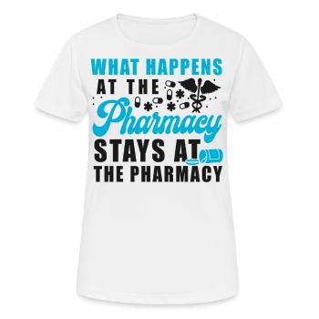Technicien en pharmacie - T-shirt respirant Femme - blanc - Devant - AI Model Female 172 dark (172cm)