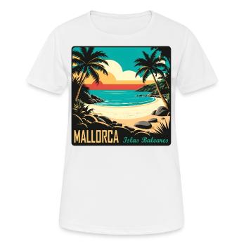 Majorque, Îles Baléares - T-shirt respirant Femme - blanc - Devant - AI Model Female 172 dark (172cm)