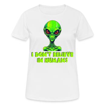 Alien hell - Frauen T-Shirt atmungsaktiv - Weiß - Vorne - AI Model Female 172 dark (172cm)