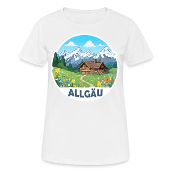 Allgäu Alpen - Frauen T-Shirt atmungsaktiv - Weiß - Vorne - AI Model Female 172 dark (172cm)