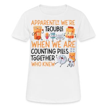 Technicien en pharmacie - T-shirt respirant Femme - blanc - Devant - AI Model Female 172 dark (172cm)