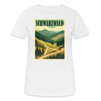 Forêt-Noire - T-shirt respirant Femme - blanc - Devant - AI Model Female 172 dark (172cm)