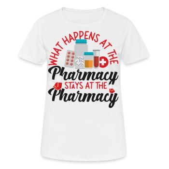 Technicien en pharmacie - T-shirt respirant Femme - blanc - Devant - AI Model Female 172 dark (172cm)