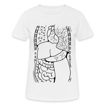 Der Körper, Organe - Frauen T-Shirt atmungsaktiv - Weiß - Vorne - AI Model Female 172 dark (172cm)