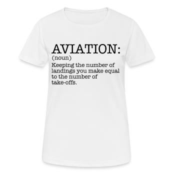 Luftfahrt - Aviation Definition - Frauen T-Shirt atmungsaktiv - Weiß - Vorne - AI Model Female 172 dark (172cm)