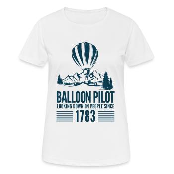 Ballon - Ballon Pilot since 1783 - Frauen T-Shirt atmungsaktiv - Weiß - Vorne - AI Model Female 172 dark (172cm)