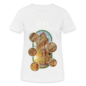 Rome Italy City Skyline Colosseum Home Love - Women's Breathable T-Shirt - white - Front - AI Model Female 172 dark (172cm)