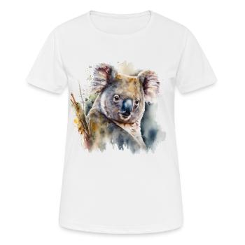 Aquarelle Koala - T-shirt respirant Femme - blanc - Devant - AI Model Female 172 dark (172cm)