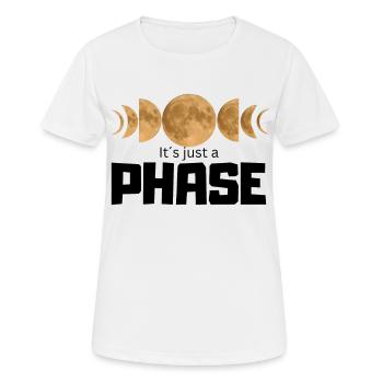 C’est juste une phase - Moon Phases Design avec Vol - T-shirt respirant Femme - blanc - Devant - AI Model Female 172 dark (172cm)