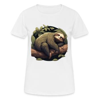Sloth sleep sleeping shirt - Women's Breathable T-Shirt - white - Front - AI Model Female 172 dark (172cm)
