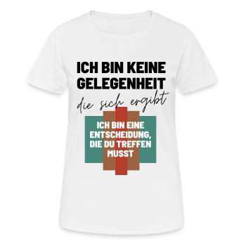 Das Ich Bin eine Entscheidung Keine Option - Frauen T-Shirt atmungsaktiv - Weiß - Vorne - AI Model Female 172 dark (172cm)