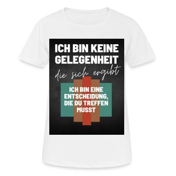 Das Ich Bin eine Entscheidung Keine Option - Frauen T-Shirt atmungsaktiv - Weiß - Vorne - AI Model Female 172 dark (172cm)