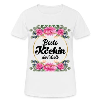 Beste Köchin Profiköchin kochen Hobbykoch - Frauen T-Shirt atmungsaktiv - Weiß - Vorne - AI Model Female 172 dark (172cm)