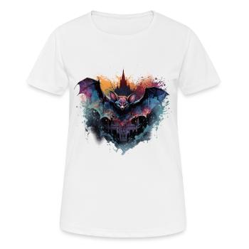 Fledermaus Schloss - Frauen T-Shirt atmungsaktiv - Weiß - Vorne - AI Model Female 172 dark (172cm)