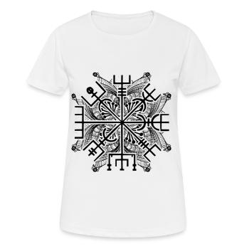 Guide RUNEN viking CELTIC - VEGVISIR - T-shirt respirant Femme - blanc - Devant - AI Model Female 172 dark (172cm)