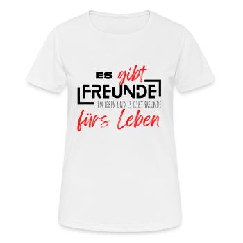 Beste Freunde FREUND Kumpel Kumpels - Frauen T-Shirt atmungsaktiv - Weiß - Vorne - AI Model Female 172 dark (172cm)