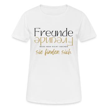 Beste Freunde FREUND Kumpel Kumpels - Frauen T-Shirt atmungsaktiv - Weiß - Vorne - AI Model Female 172 dark (172cm)