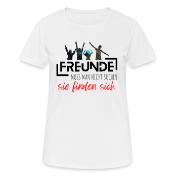 Beste Freunde FREUND Kumpel Kumpels - Frauen T-Shirt atmungsaktiv - Weiß - Vorne - AI Model Female 172 dark (172cm)