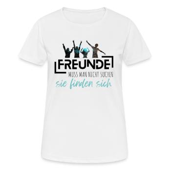 Beste Freunde FREUND Kumpel Kumpels - Geschenkidee - Frauen T-Shirt atmungsaktiv - Weiß - Vorne - AI Model Female 172 dark (172cm)