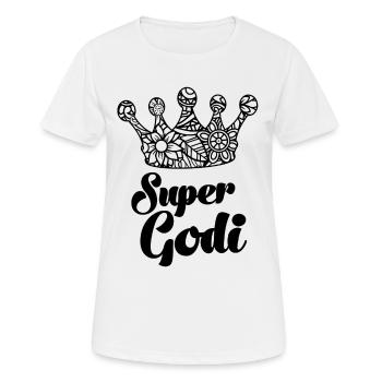 Super Godi Patentante Tante Lieblingstante Taufe - Frauen T-Shirt atmungsaktiv - Weiß - Vorne - AI Model Female 172 dark (172cm)