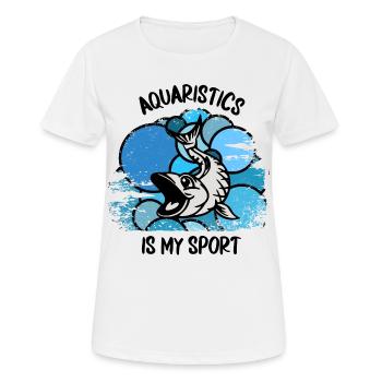 Aquarium Aquarists Fish Ornamental fish Aquaristics - Women's Breathable T-Shirt - white - Front - AI Model Female 172 dark (172cm)