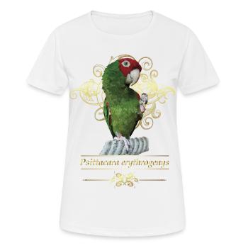 Rotkopf-Papagei - Frauen T-Shirt atmungsaktiv - Weiß - Vorne - AI Model Female 172 dark (172cm)