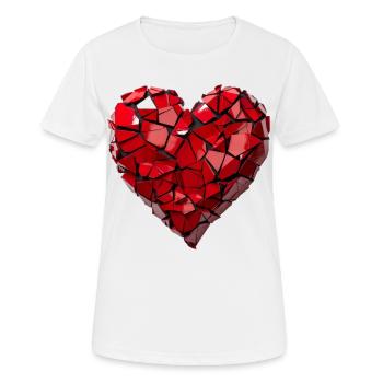 Valentinstag Herz Liebe Liebesbeweis Gefühle - Frauen T-Shirt atmungsaktiv - Weiß - Vorne - AI Model Female 172 dark (172cm)