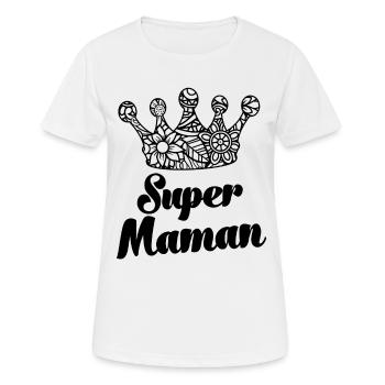 Super Mama Frankreich Mama Schweiz - Frauen T-Shirt atmungsaktiv - Weiß - Vorne - AI Model Female 172 dark (172cm)