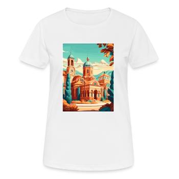Sofia, Bulgarie, Nation des Balkans, Saint-Alexandre-Nevski - T-shirt respirant Femme - blanc - Devant - AI Model Female 172 dark (172cm)