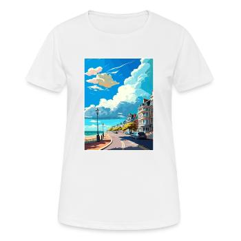 Hove England Vintage Reiseposter WPA Souvenir - Frauen T-Shirt atmungsaktiv - Weiß - Vorne - AI Model Female 172 dark (172cm)