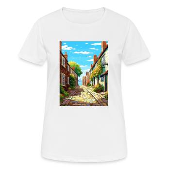 Rye England Vintage Travel Poster WPA Souvenir - Women's Breathable T-Shirt - white - Front - AI Model Female 172 dark (172cm)
