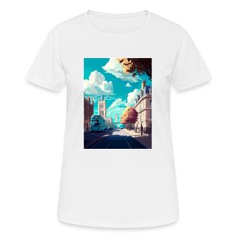 London England Vintage Travel Poster WPA Souvenir - Women's Breathable T-Shirt - white - Front - AI Model Female 172 dark (172cm)