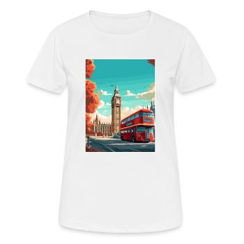 Big Ben Londres Vintage voyage affiche WPA Souvenir - T-shirt respirant Femme - blanc - Devant - AI Model Female 172 dark (172cm)