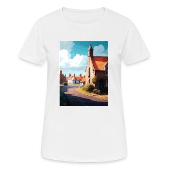 Beadnell Angleterre Affiche de voyage vintage souvenir - T-shirt respirant Femme - blanc - Devant - AI Model Female 172 dark (172cm)