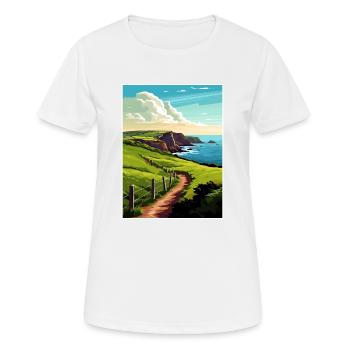 Tor Head Angleterre Vintage voyage affiche Souvenir - T-shirt respirant Femme - blanc - Devant - AI Model Female 172 dark (172cm)