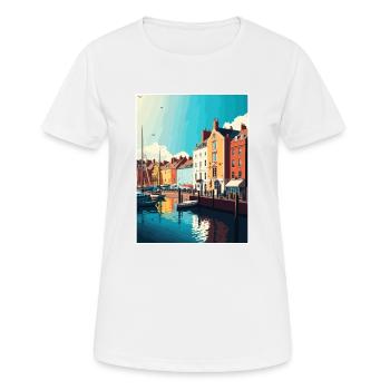 Weymouth, Angleterre, Affiche de voyage vintage, Souvenir - T-shirt respirant Femme - blanc - Devant - AI Model Female 172 dark (172cm)