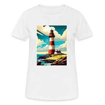 Plymouth Angleterre Vintage voyage affiche Souvenir - T-shirt respirant Femme - blanc - Devant - AI Model Female 172 dark (172cm)