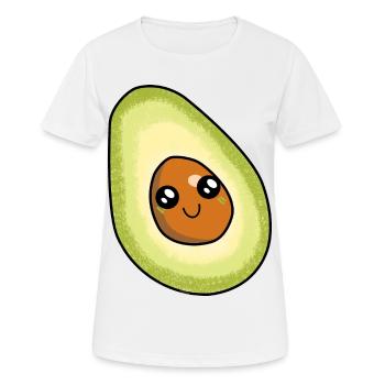 Avocado Frucht naschen Speise Früchte Vitamine - Frauen T-Shirt atmungsaktiv - Weiß - Vorne - AI Model Female 172 dark (172cm)