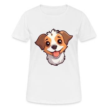 Cirnechi Dell Ätna Hunderasse Aquarell Karikatur Ka - Frauen T-Shirt atmungsaktiv - Weiß - Vorne - AI Model Female 172 dark (172cm)