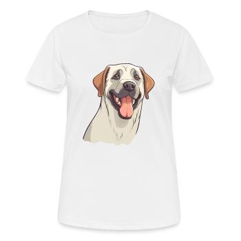 Anatolische Schäferhundsrasse Aquarell-Karikatur Ka - Frauen T-Shirt atmungsaktiv - Weiß - Vorne - AI Model Female 172 dark (172cm)