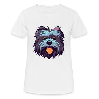 Skye Terrier chien race aquarelle dessin animé Kawaii C - T-shirt respirant Femme - blanc - Devant - AI Model Female 172 dark (172cm)